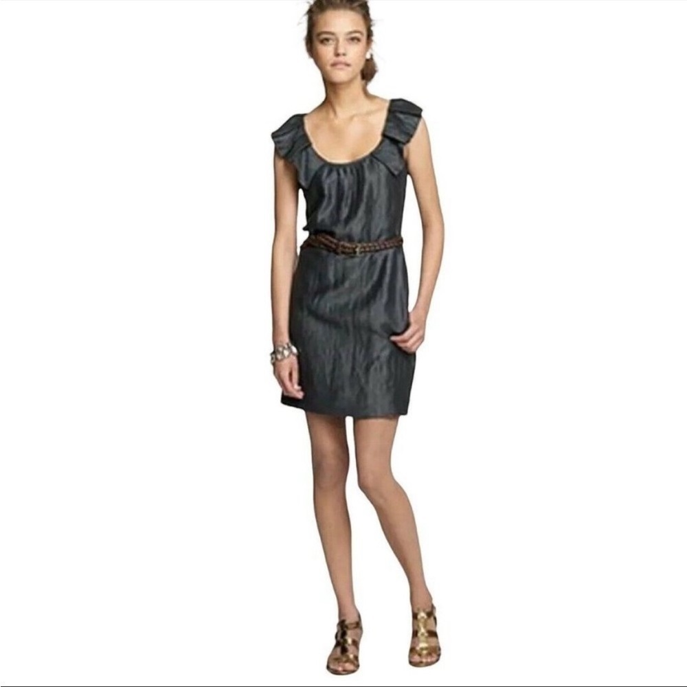 J Crew Rumpled‎ linen Meron Shift Dress